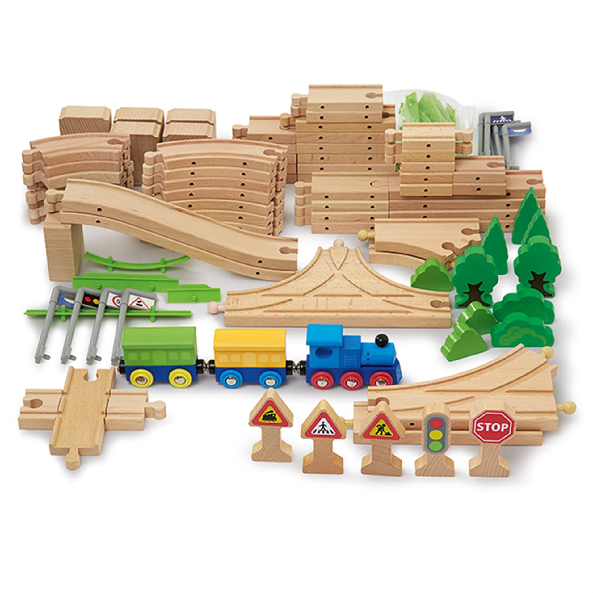 Train en bois - Circuit de train et rails en bois