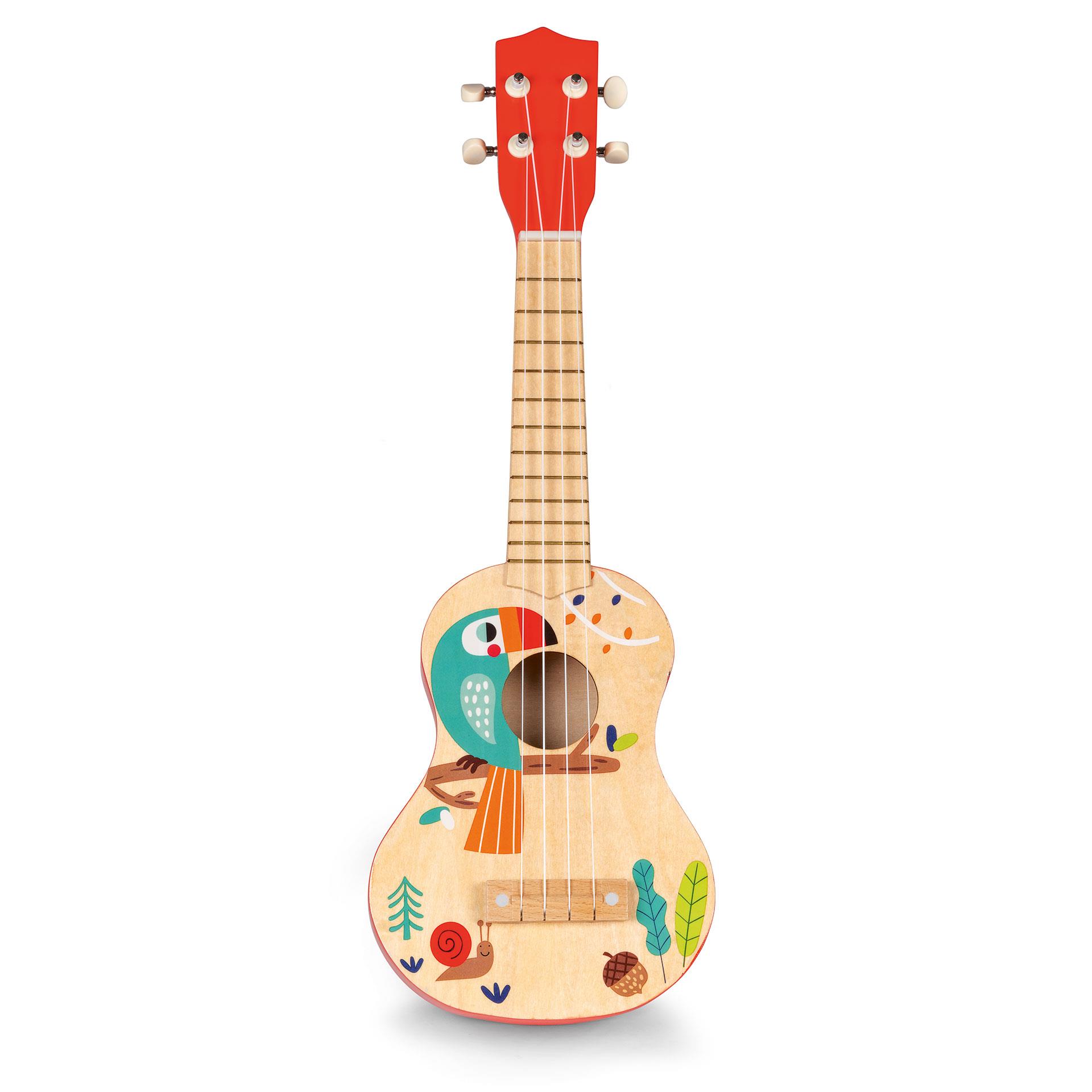 Kinder Ukulele mit Tukane-Motiv