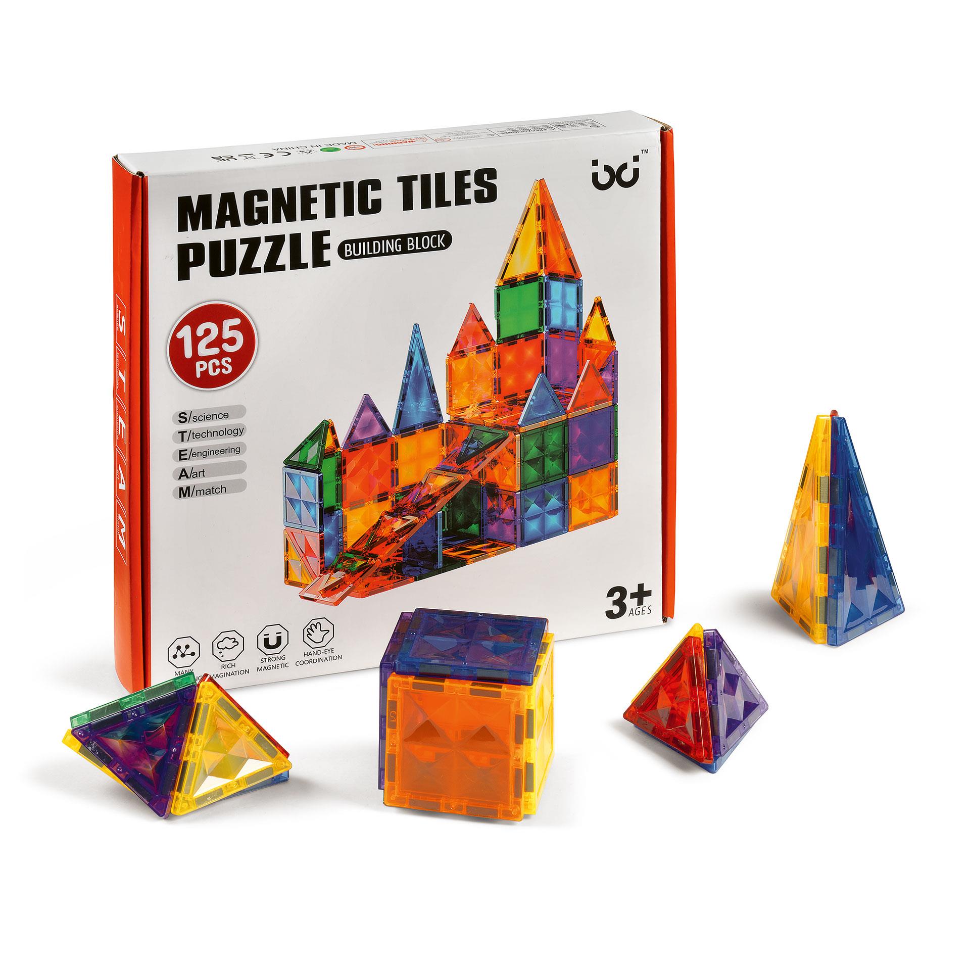 Set di costruzioni magnetiche colorate 125 pezzi