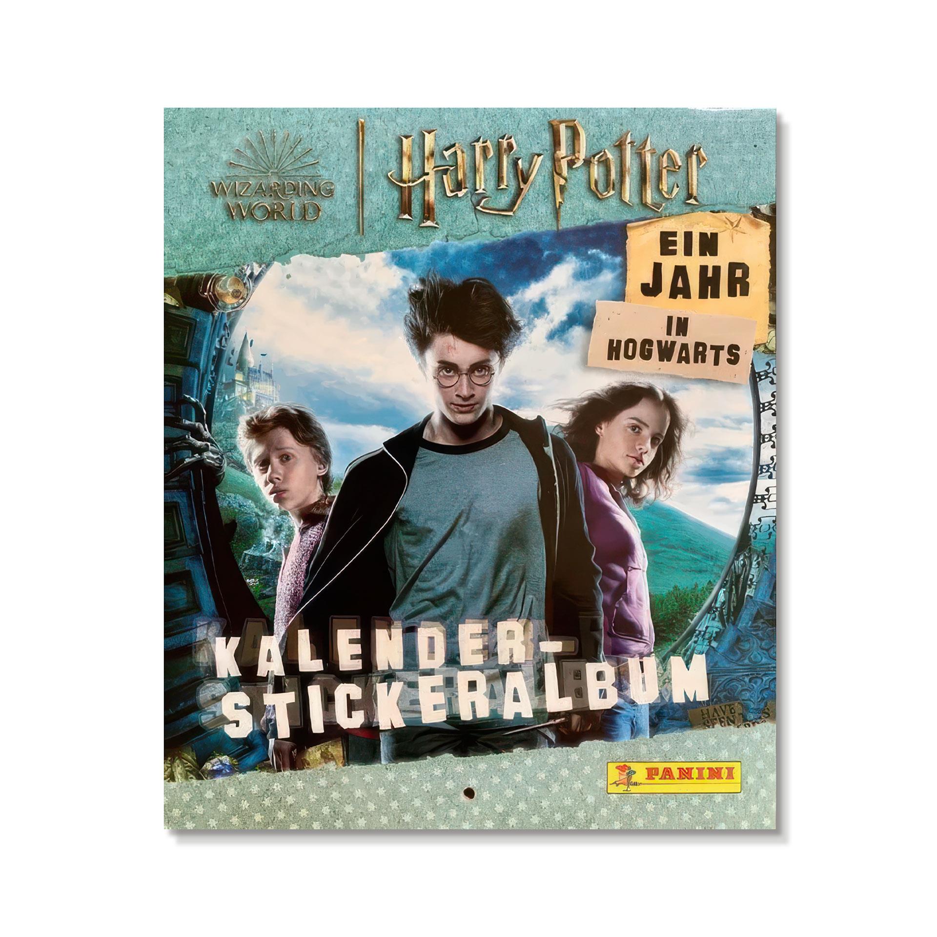 Harry Potter Panini Sammelkollektion, das Stickeralbum und ein Cardholder