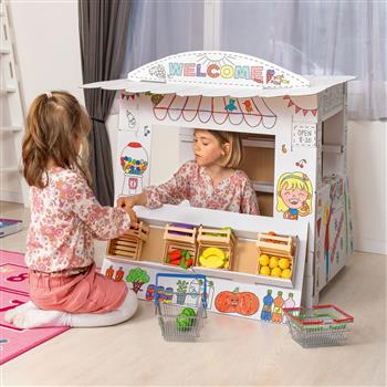 Stand de marché en carton