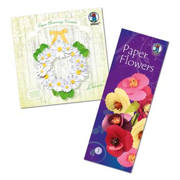 Set di 2 fiori di carta e ghirlande