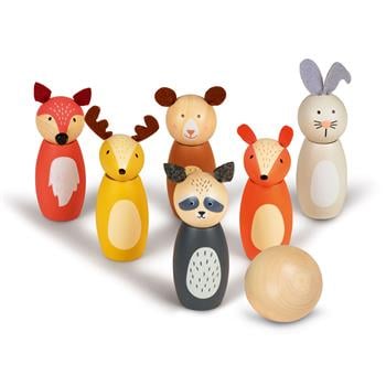 Jeu de bowling pour enfants animaux de la forêt 7 pièces