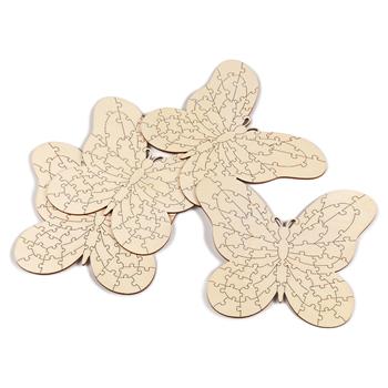 Puzzle in legno farfalle da dipingere 4 pezzi