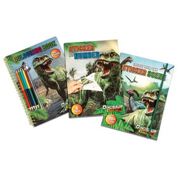 Dino Sticker- und Malbuch Set 4tlg.